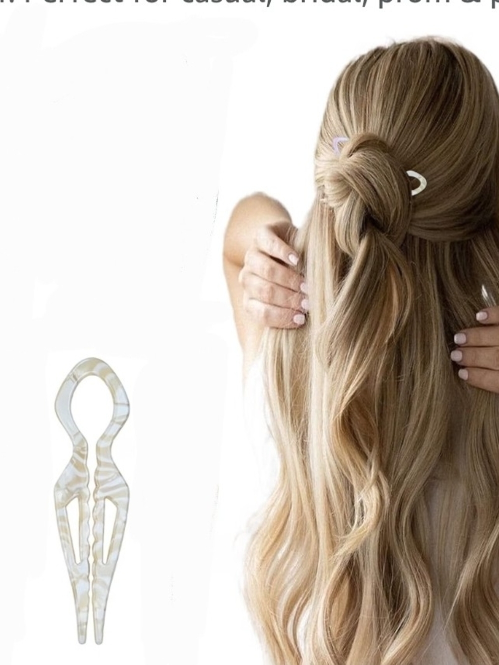 Large French Prestige Hair Pin In Pearlescent for Women - Unique Design BNIB